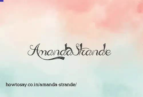 Amanda Strande