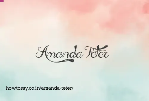 Amanda Teter