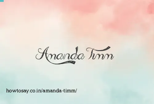 Amanda Timm