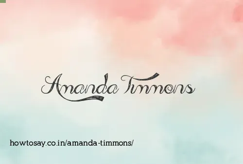 Amanda Timmons
