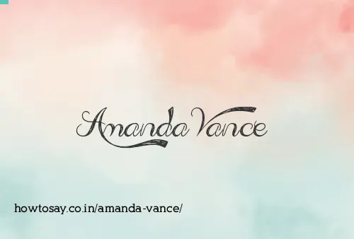 Amanda Vance
