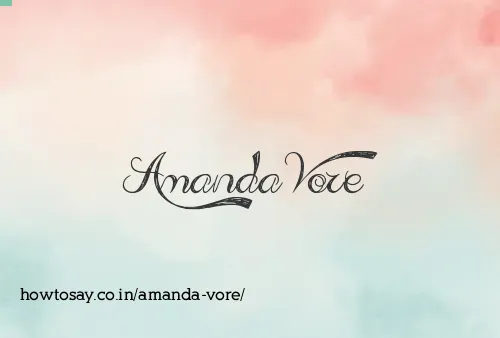 Amanda Vore
