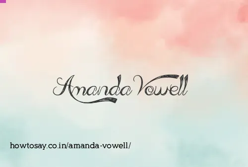 Amanda Vowell