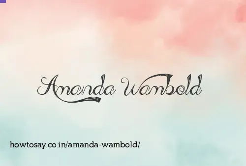 Amanda Wambold