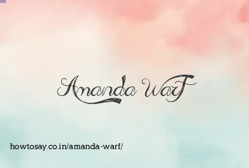 Amanda Warf