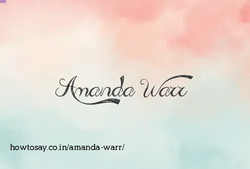 Amanda Warr