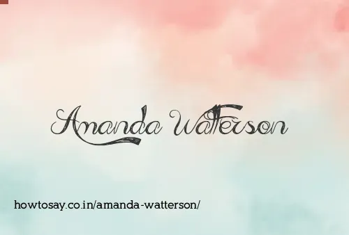 Amanda Watterson