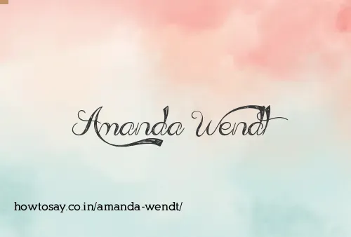 Amanda Wendt