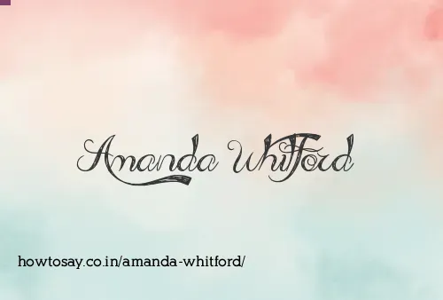 Amanda Whitford