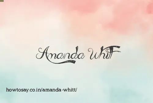 Amanda Whitt