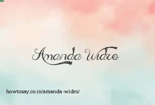 Amanda Widro