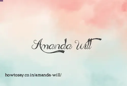 Amanda Will