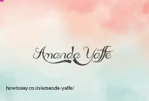 Amanda Yaffe