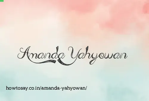 Amanda Yahyowan