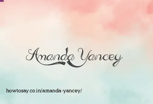 Amanda Yancey