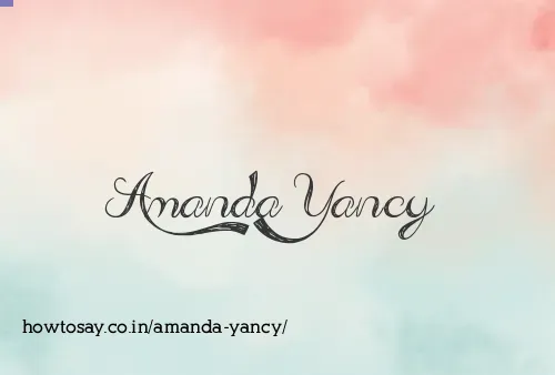 Amanda Yancy