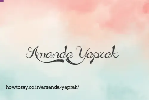 Amanda Yaprak