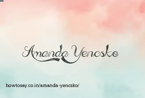 Amanda Yencsko