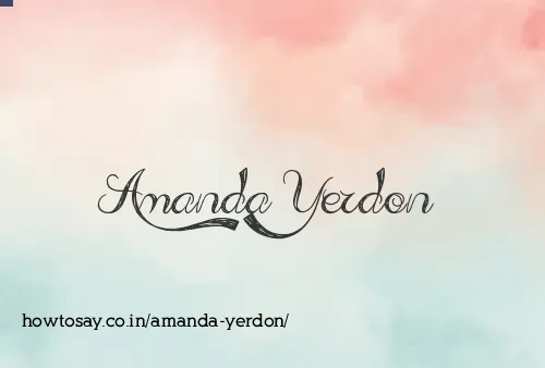 Amanda Yerdon