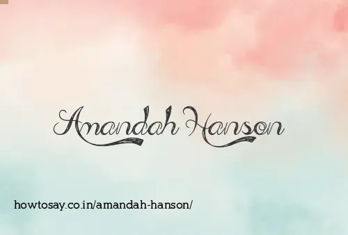 Amandah Hanson