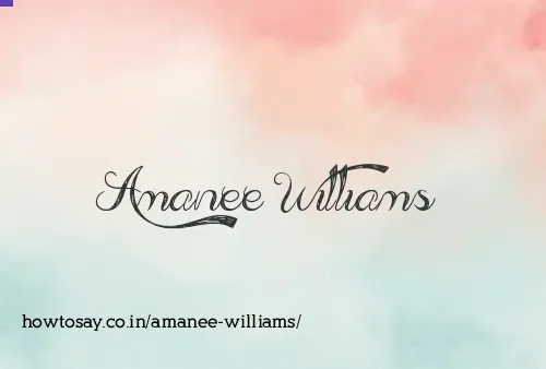 Amanee Williams