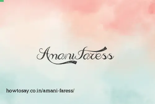 Amani Faress