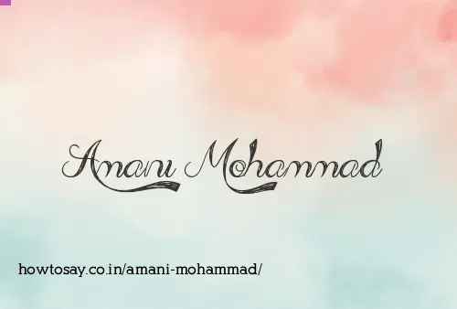 Amani Mohammad