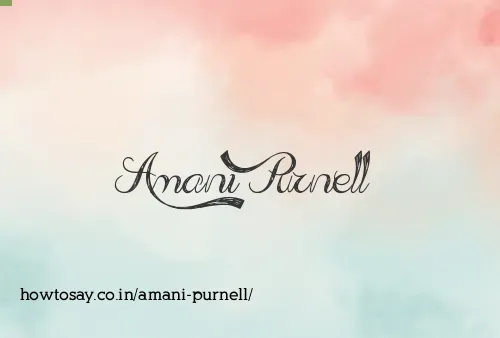 Amani Purnell