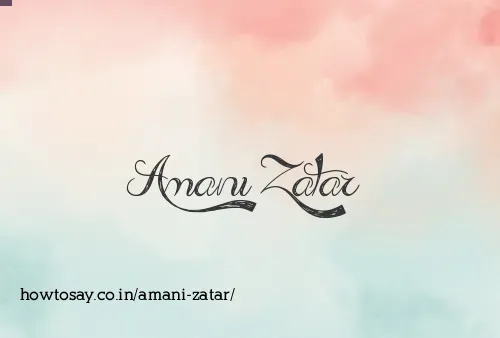 Amani Zatar