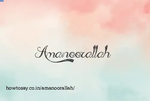 Amanoorallah