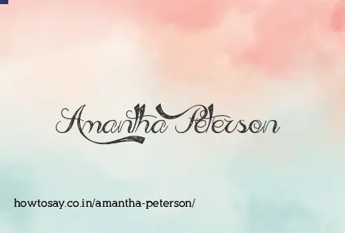 Amantha Peterson