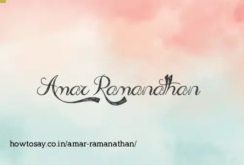 Amar Ramanathan