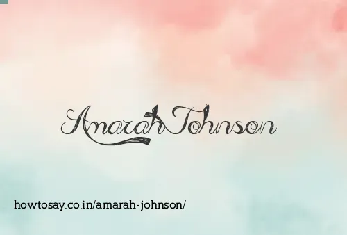 Amarah Johnson