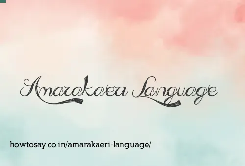 Amarakaeri Language