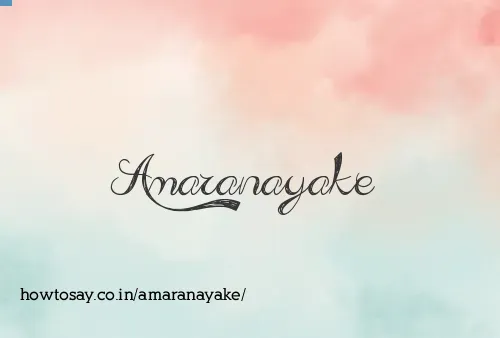Amaranayake