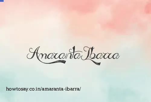 Amaranta Ibarra