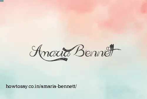 Amaria Bennett