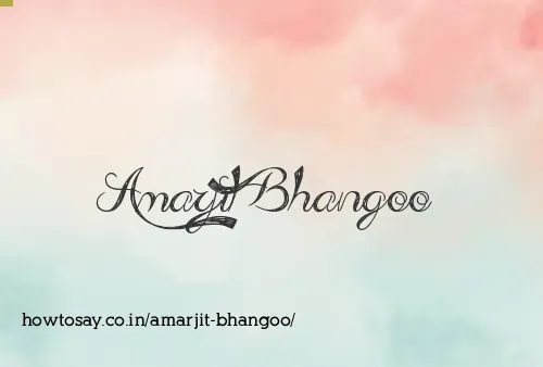 Amarjit Bhangoo