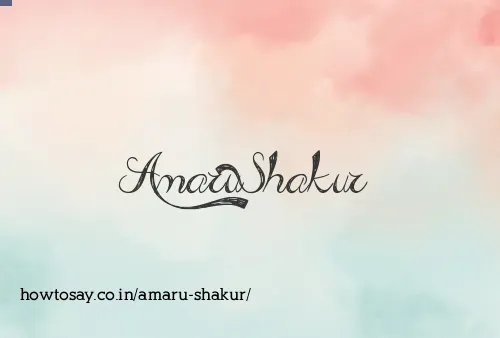 Amaru Shakur