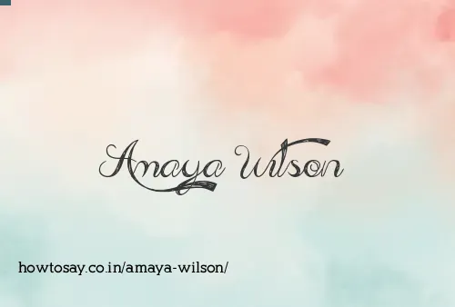Amaya Wilson