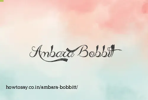 Ambara Bobbitt