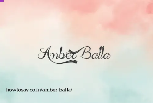 Amber Balla