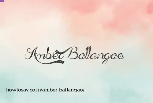 Amber Ballangao