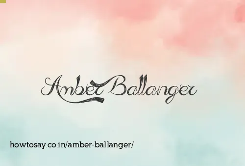Amber Ballanger