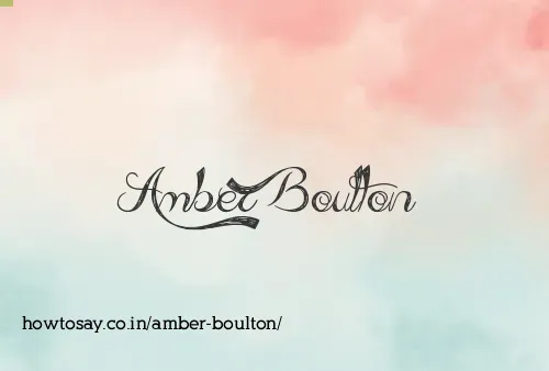 Amber Boulton