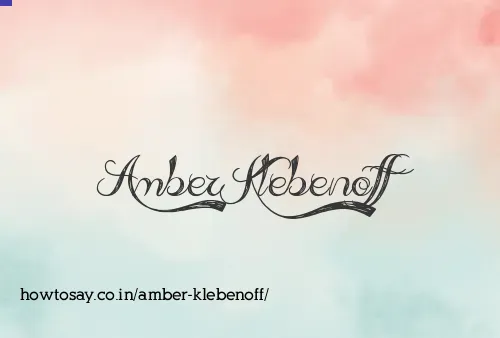 Amber Klebenoff