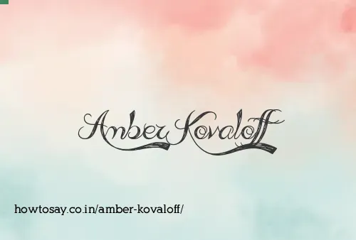 Amber Kovaloff