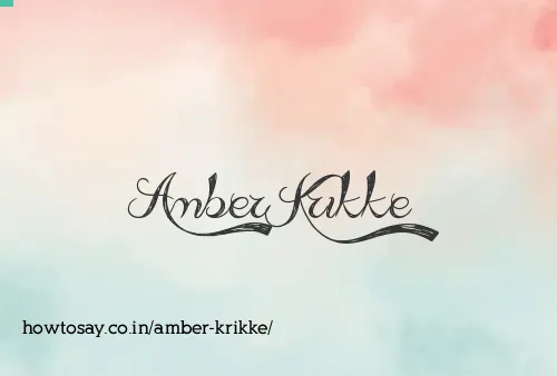 Amber Krikke