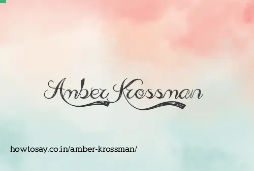 Amber Krossman