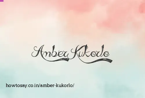 Amber Kukorlo